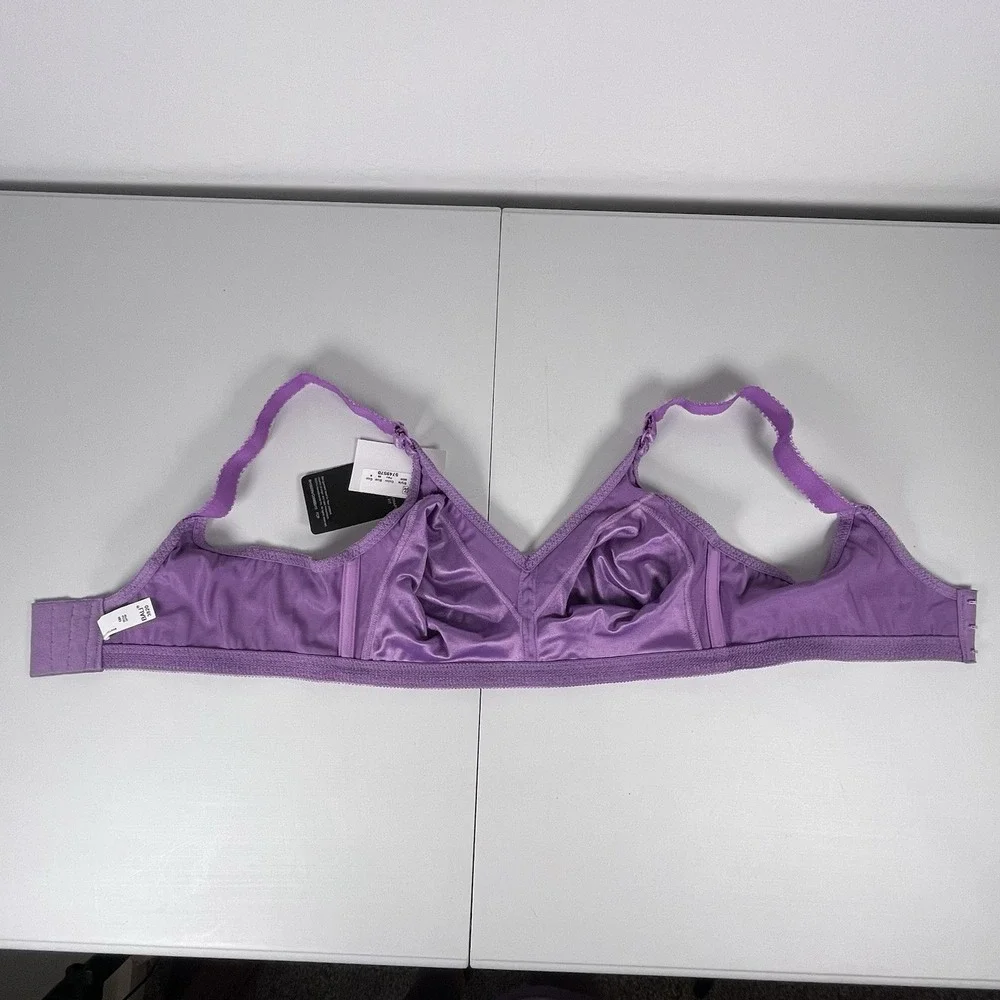 Bali Classic Support Cool Comfort Wirefree‎ Bra 3820 Rustic Berry 38B NWT Satin